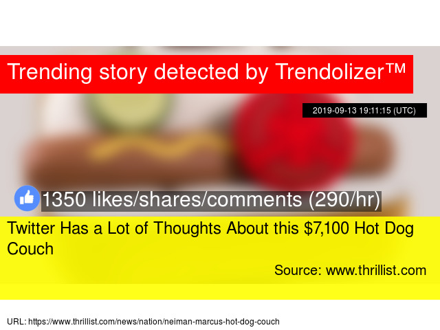 Twitter Has A Lot Of Thoughts About This 7 100 Hot Dog Couch